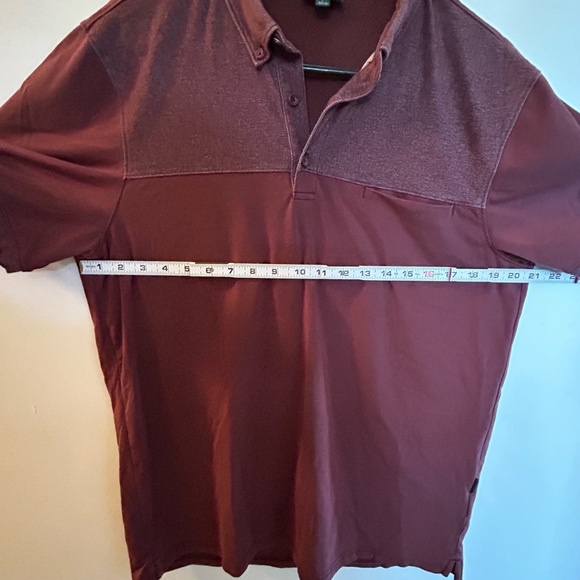 AG - Green Label Mens Maroon Short Sleeve Golf Polo with Pocket (Size: Large) - Picture 8 of 8